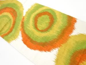 節紬抽象模様織り出し名古屋帯